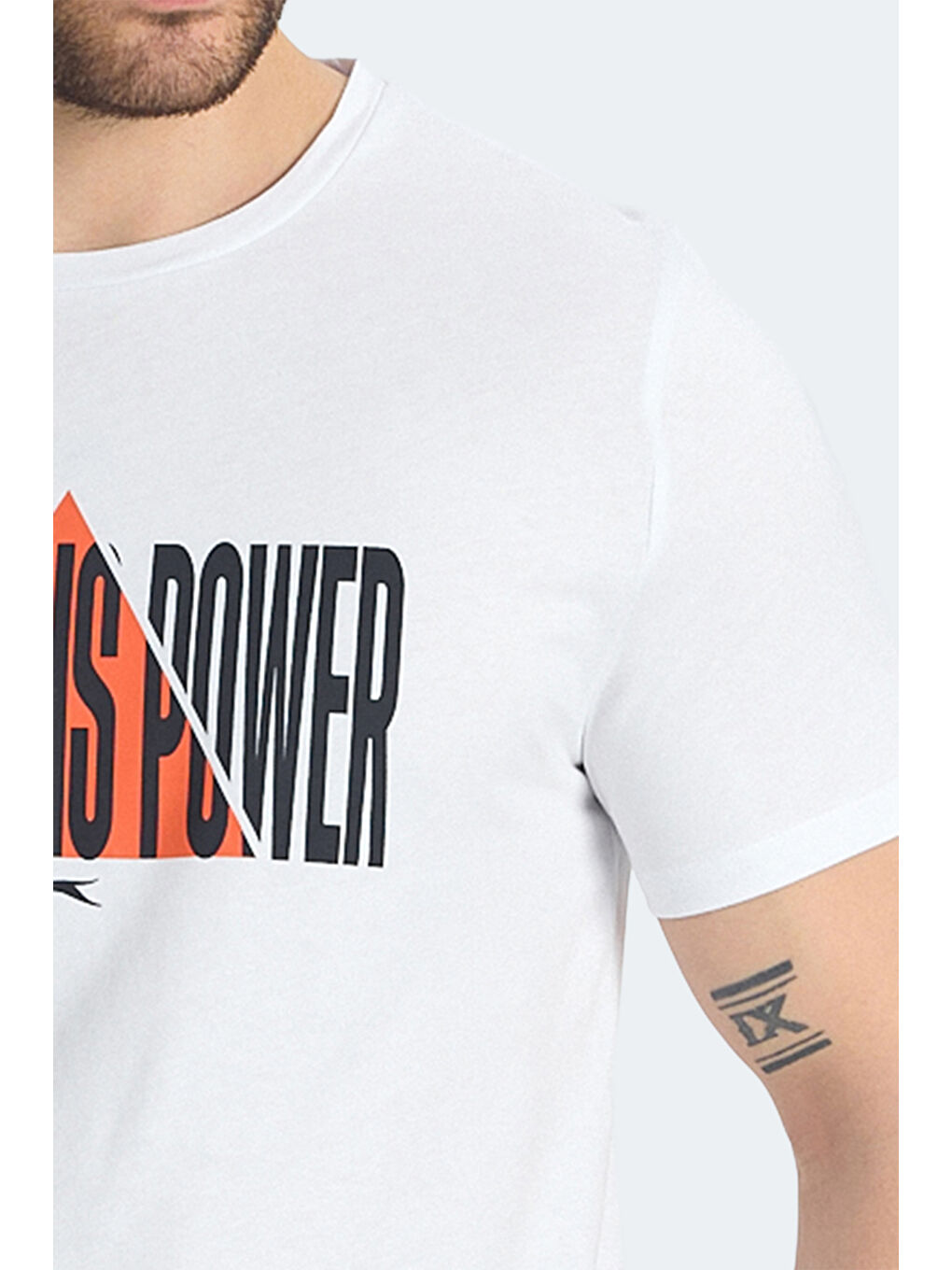 RAVID IN Erkek Beyaz Tişört-5