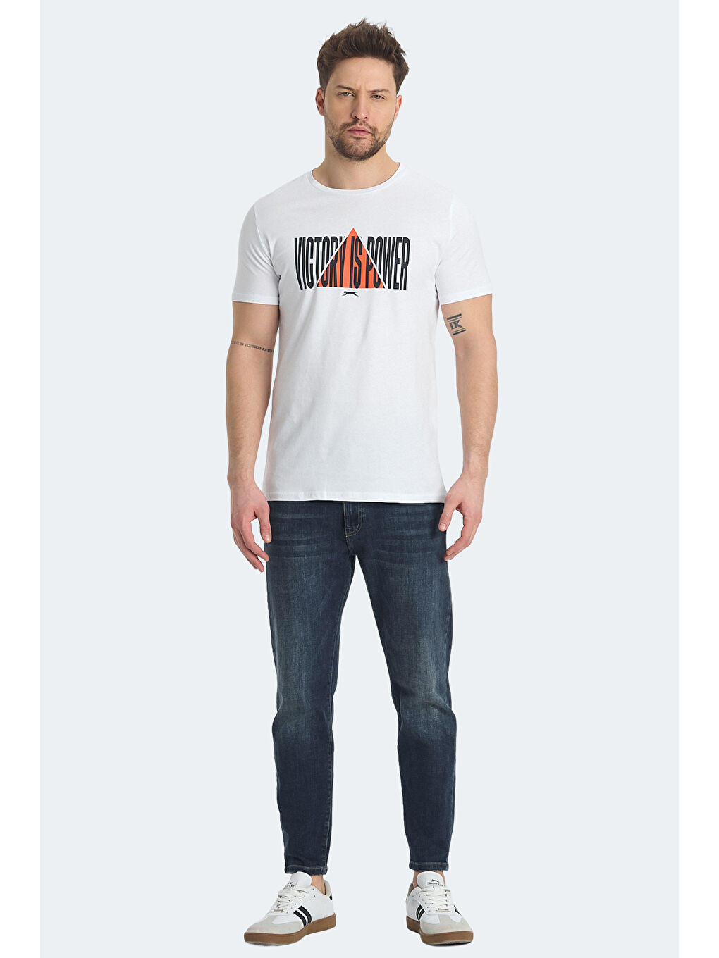 RAVID IN Erkek Beyaz Tişört-6