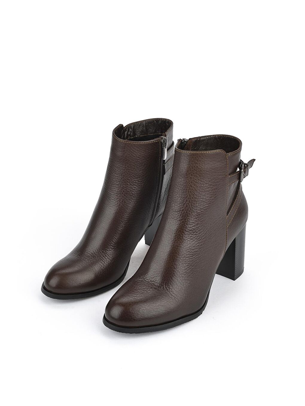 Kahverengi Kadın Hakiki Deri Bot 123353 2114 Kahve-5