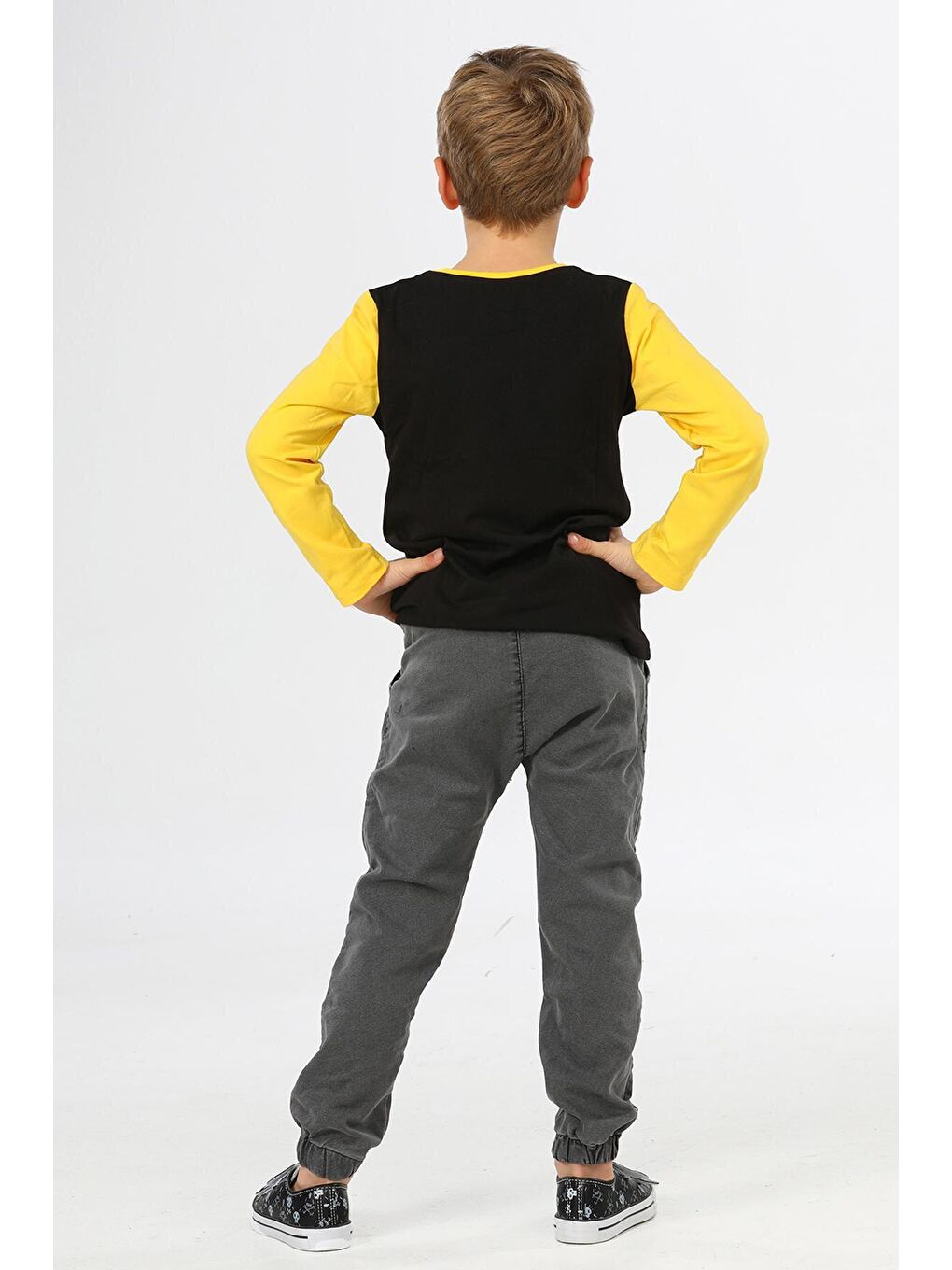 Siyah Mr Pug Jeans+Tişört Erkek Çocuk Takım-2