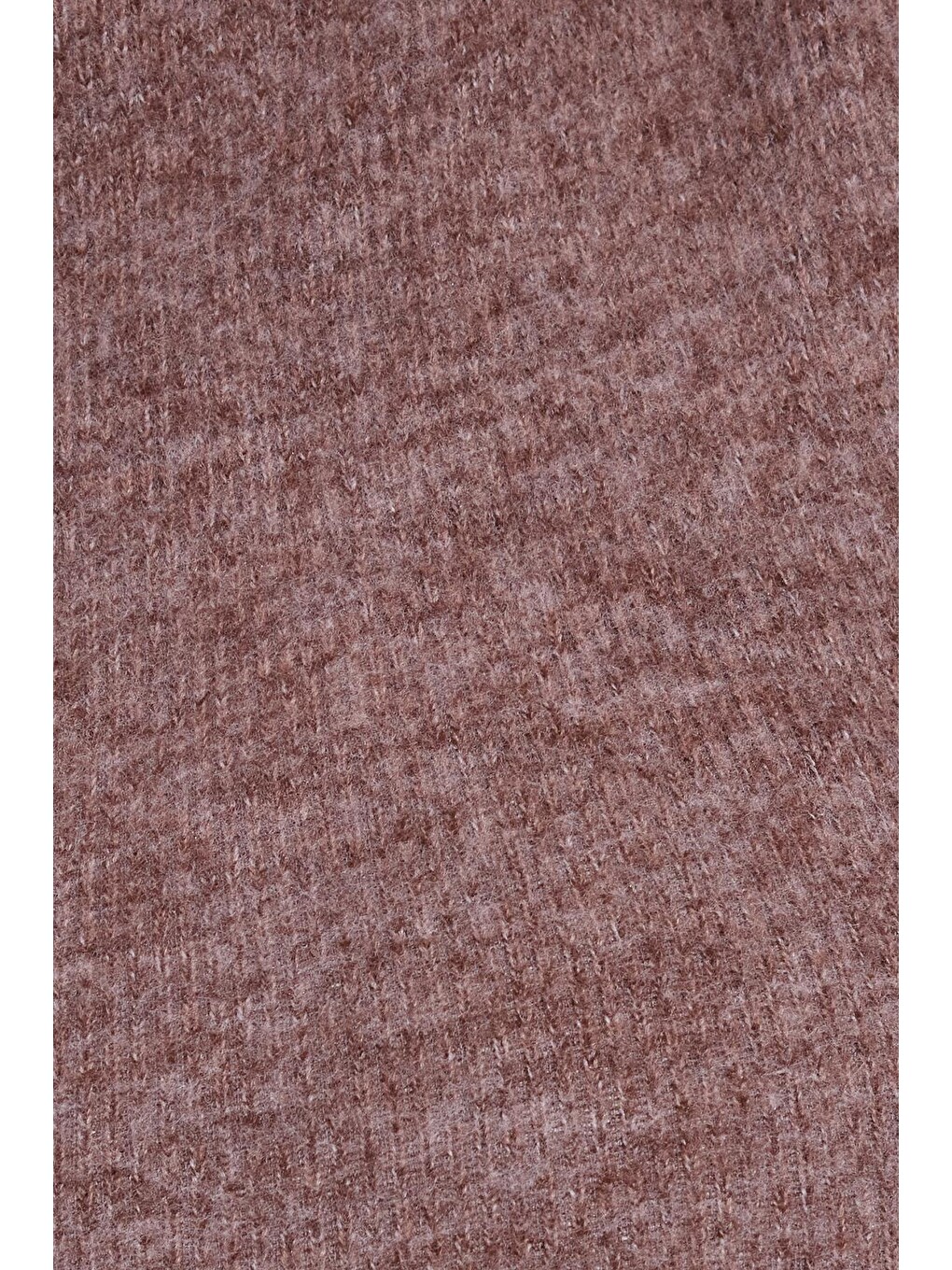 Kadın Slim Fit Dar Kesim Bisiklet Yaka Kahverengi Elbise-5