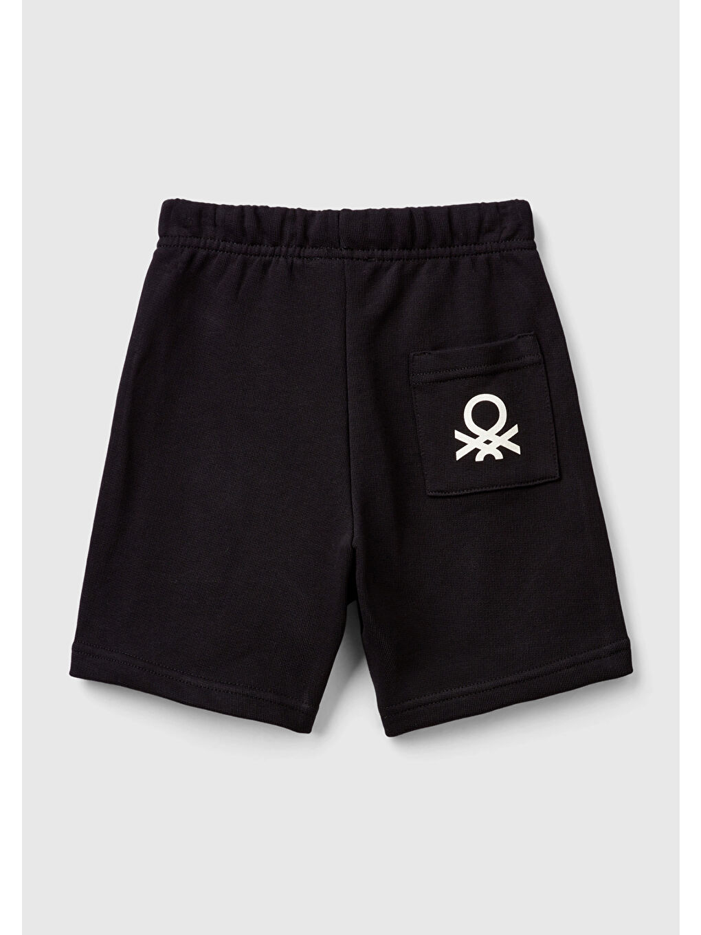Erkek Çocuk Siyah Arka Cebi Logolu Sweat Şort-1