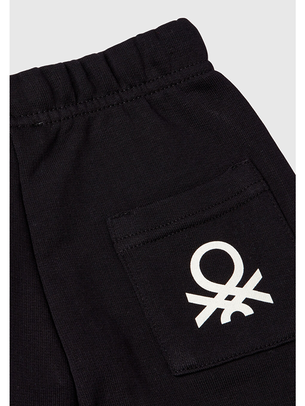 Erkek Çocuk Siyah Arka Cebi Logolu Sweat Şort-2