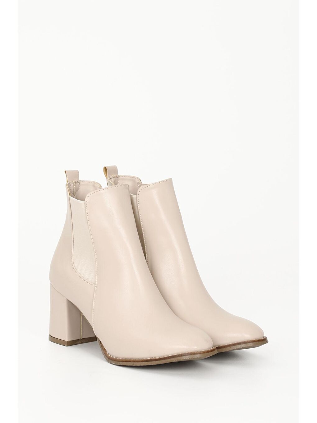 Bej BEJ  Kalın Topuklu Chelsea Kadın Günlük Bot 35404-1