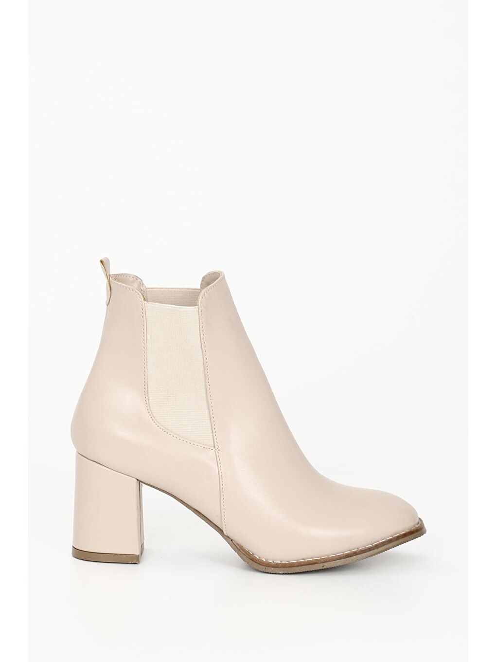 Bej BEJ  Kalın Topuklu Chelsea Kadın Günlük Bot 35404-3