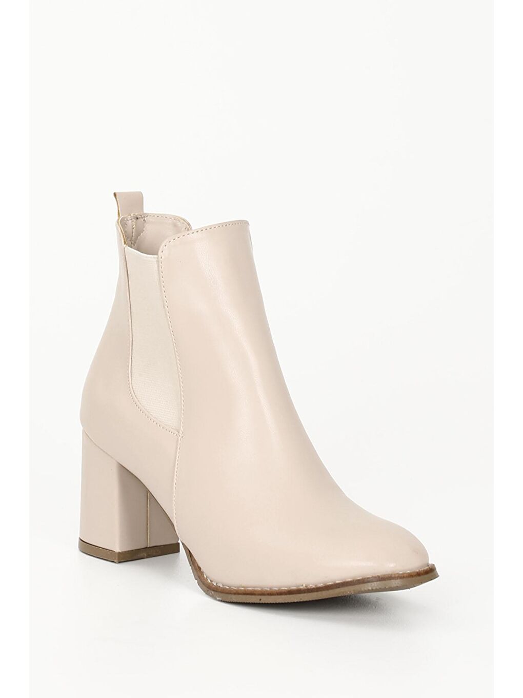 Bej BEJ  Kalın Topuklu Chelsea Kadın Günlük Bot 35404-4
