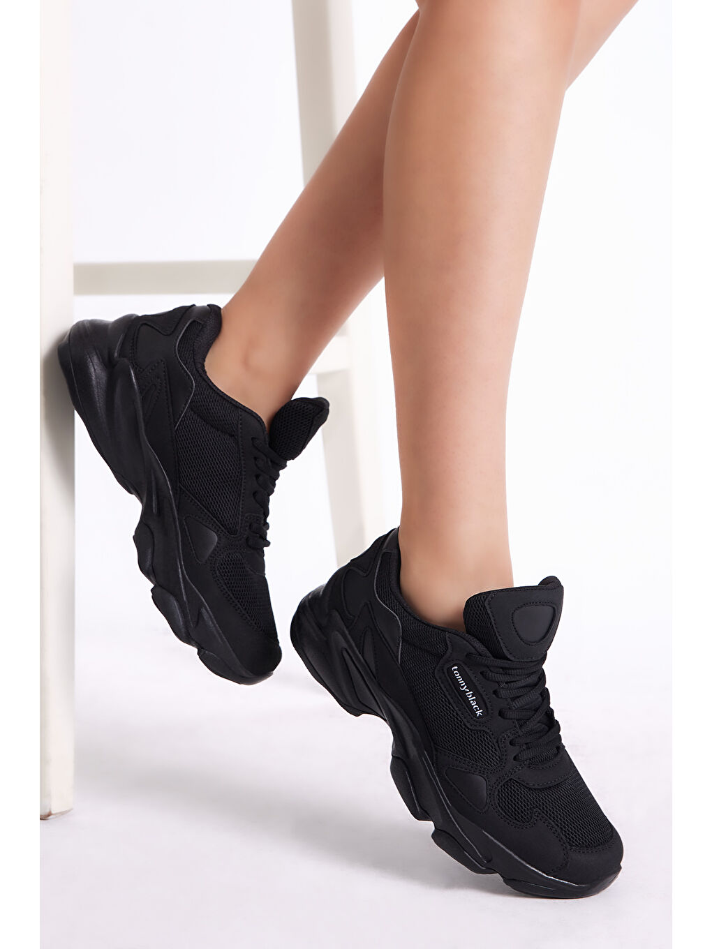 Unisex Siyah Siyah Spor Ayakkabı Zhr-2