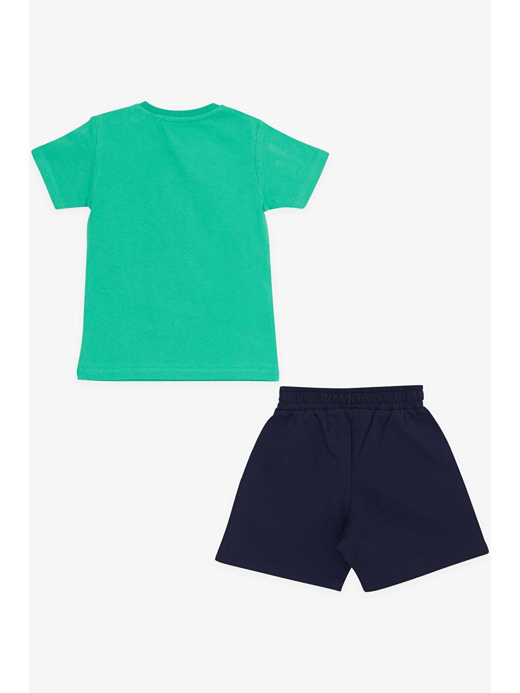 Erkek Çocuk Şortlu Takım Fotoğrafçı Aslancık Baskılı Yeşil (1-4 Yaş)-3