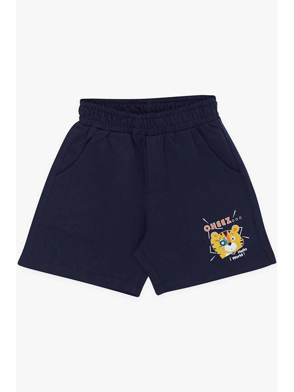 Erkek Çocuk Şortlu Takım Fotoğrafçı Aslancık Baskılı Yeşil (1-4 Yaş)-4