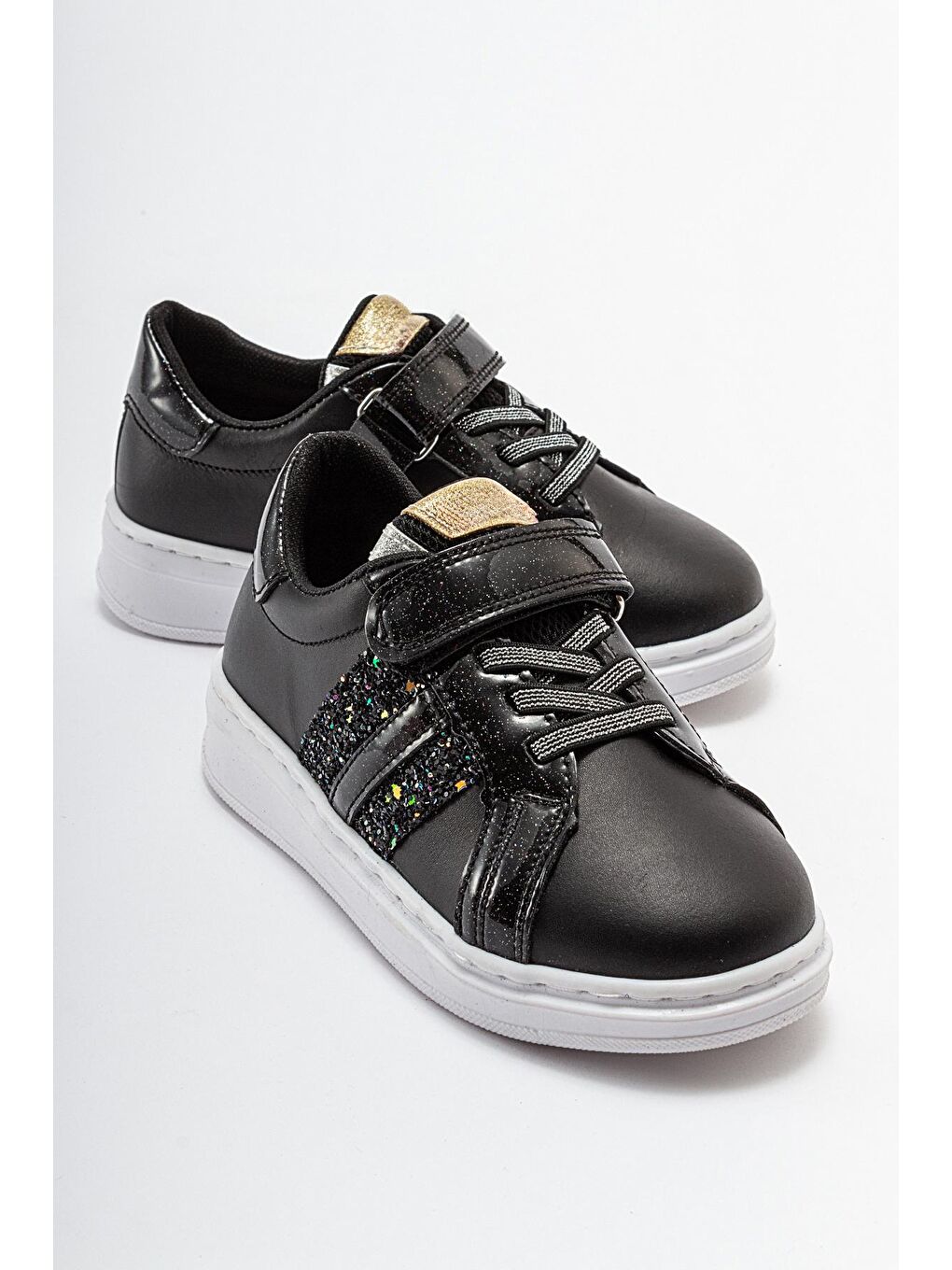 Kız Çocuk Siyah Hakiki Deri Anatomik Günlük Ayakkabı