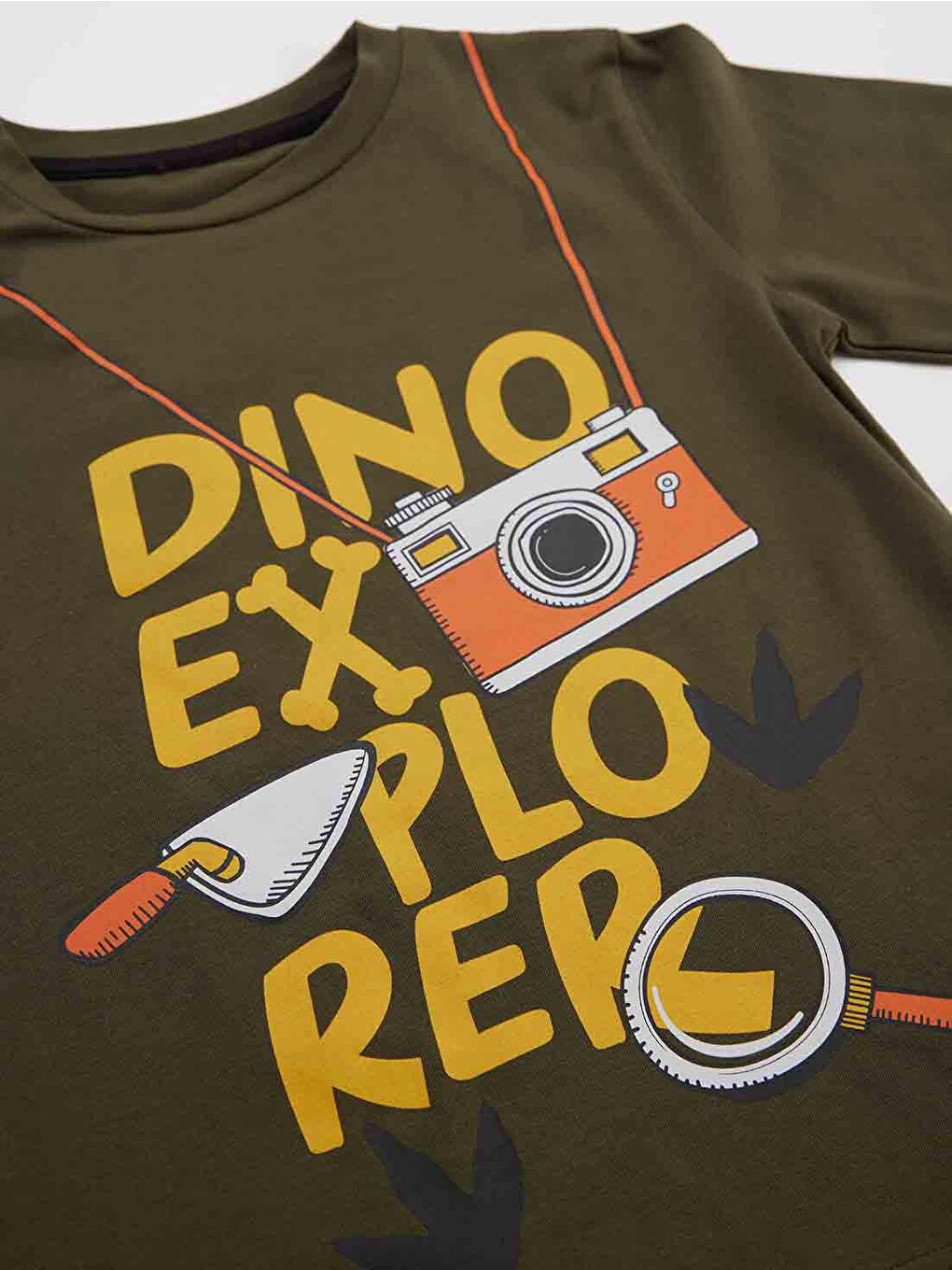 Karışık Dino Explorer Erkek Çocuk Tişört Pantolon Takım-4