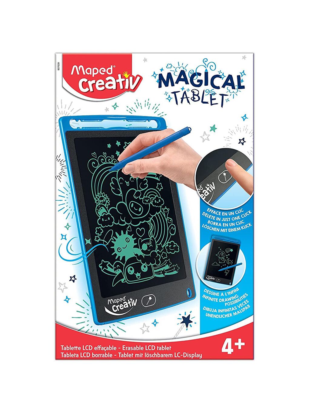 Maped Siyah Magical Tablet 8.5 inç Dijital Kalemli Çizim Lcd Çocuk Yazı Tahtası