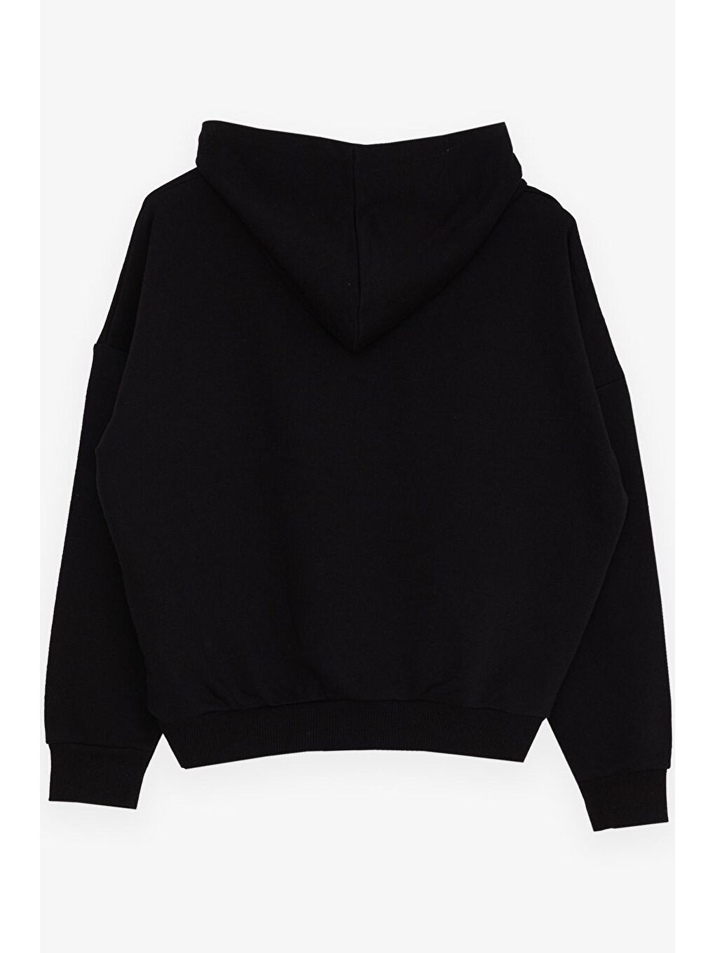 Kız Çocuk Sweatshirt Yazı Baskılı Siyah (9-12 Yaş)-1