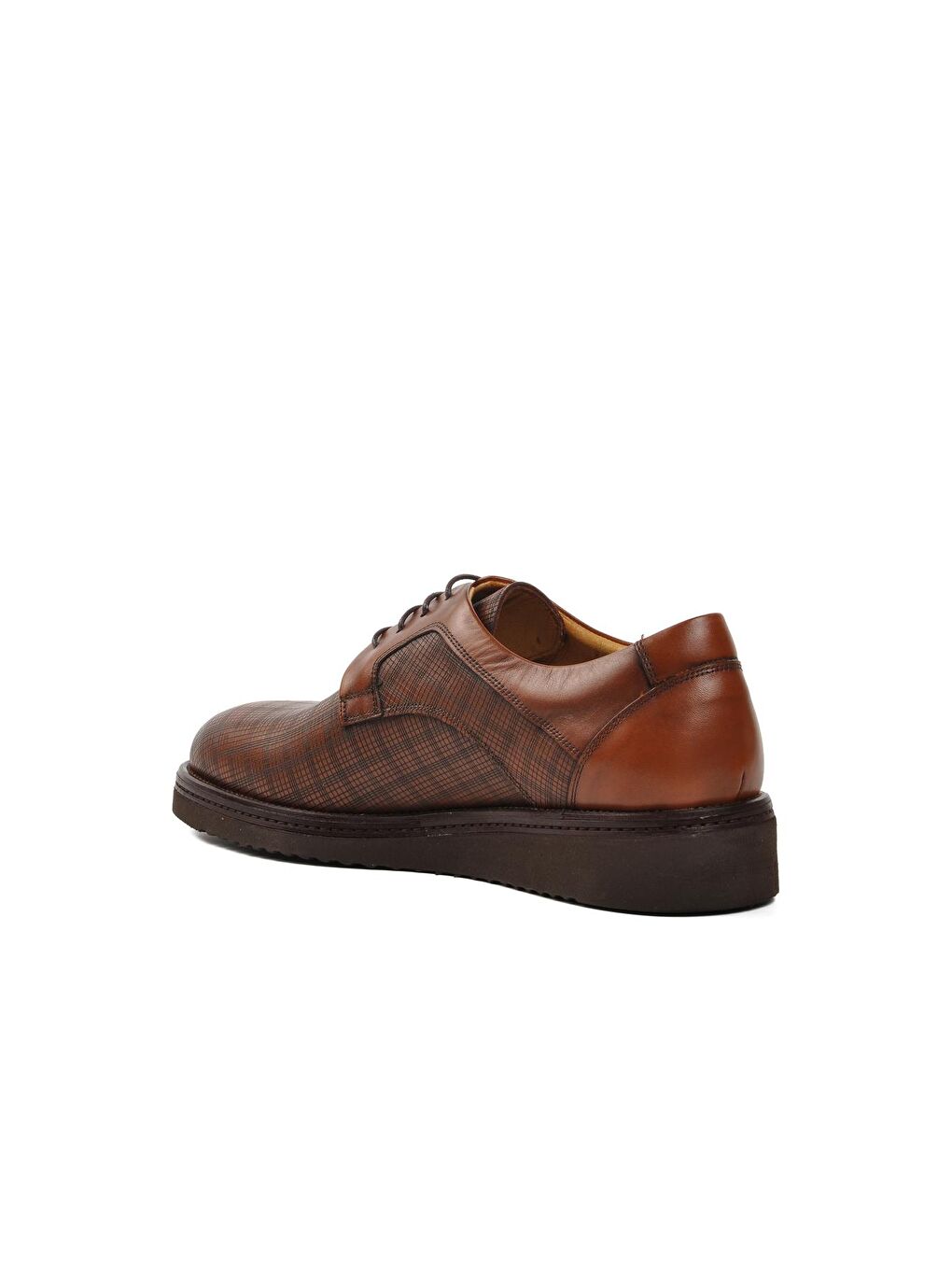 Kahverengi 2951 Taba Hakiki Deri Erkek Klasik Ayakkabı-3