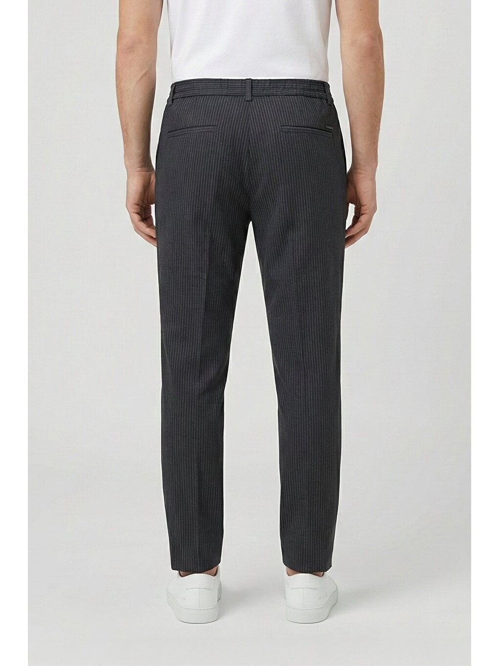 Giotelli Erkek Siyah Normal Kesim Regular Fit Dokuma Normal Bel Duble Paça Pantolon-3