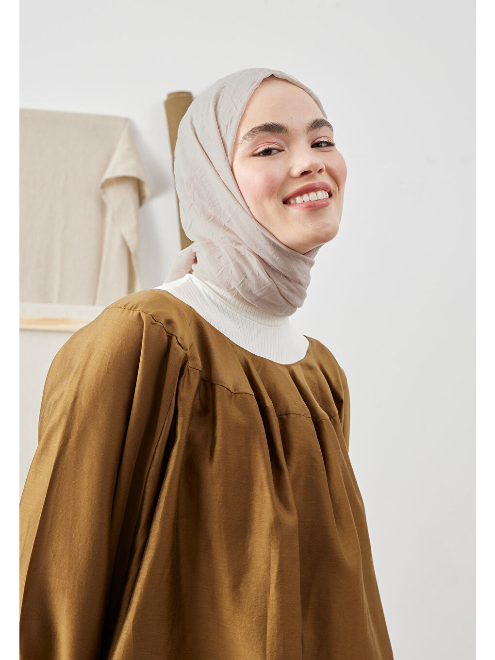 Bambu Şal Bej-2