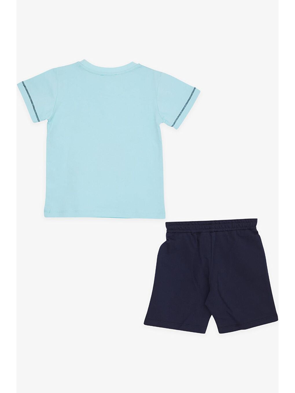 Erkek Çocuk Şortlu Takım Dostluk Temalı Hayvancık Baskılı Açık Mavi (1.5-4 Yaş)-3