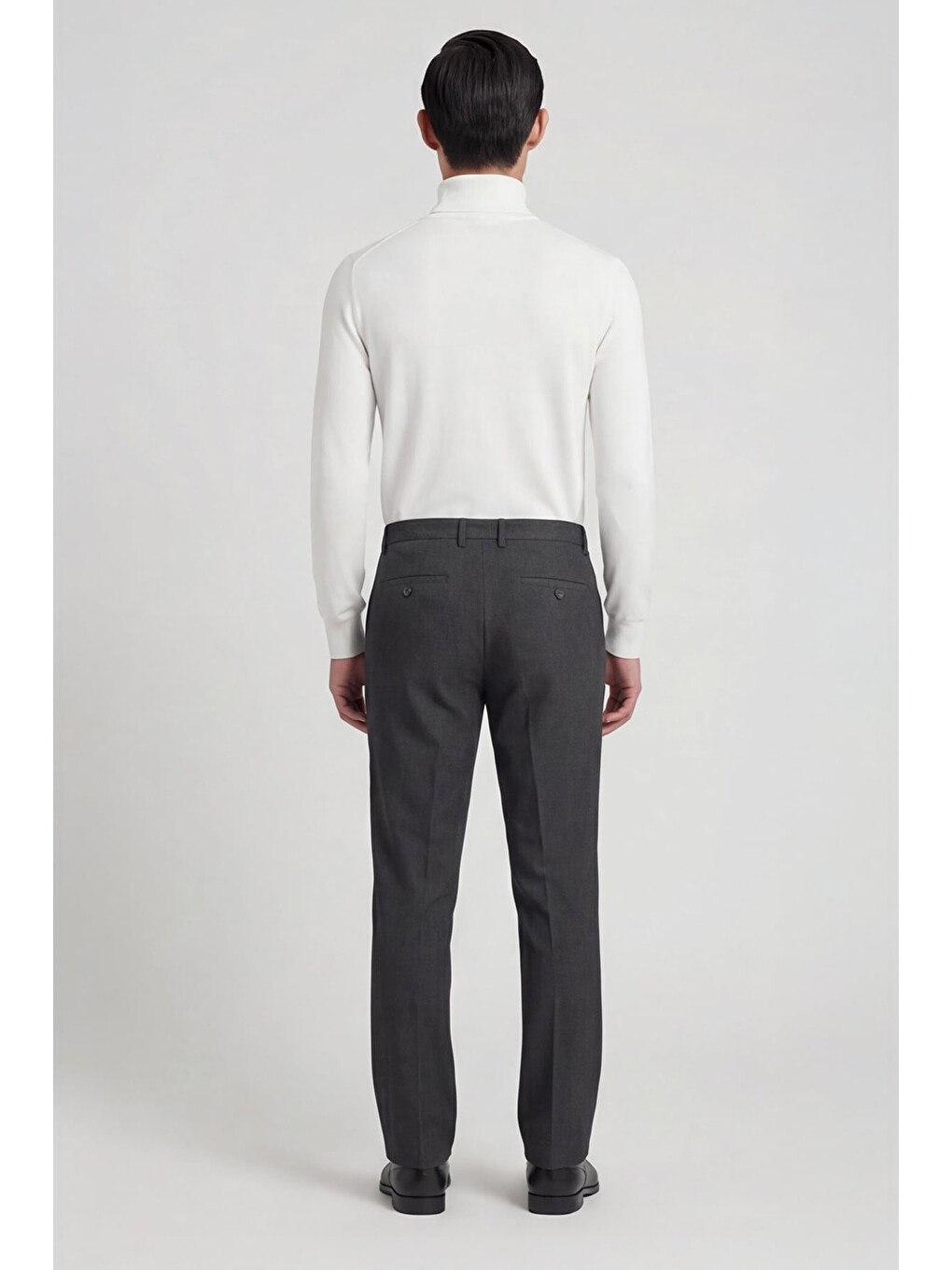 Giotelli Erkek Antrasit Dar Kesim Slim Fit Pamuklu Yan Cep Normal Bel Chino Pantolon-3