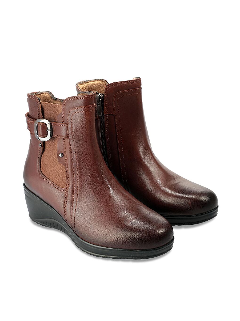 Kahverengi LANTE-G Klasik Kadın Deri Ayakkabı Taba-2