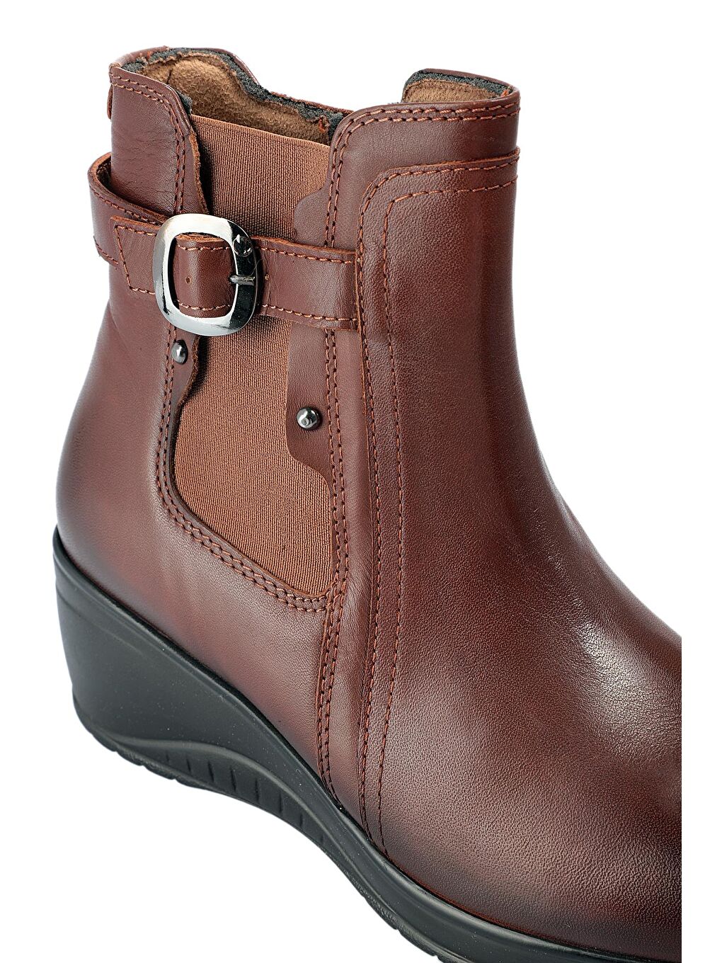 Kahverengi LANTE-G Klasik Kadın Deri Ayakkabı Taba-3