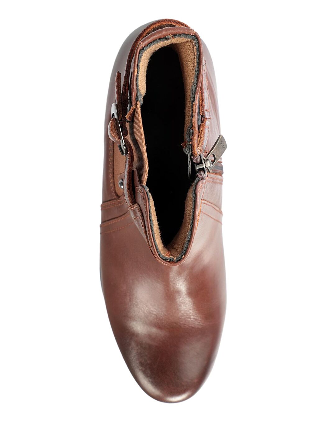 Kahverengi LANTE-G Klasik Kadın Deri Ayakkabı Taba-4