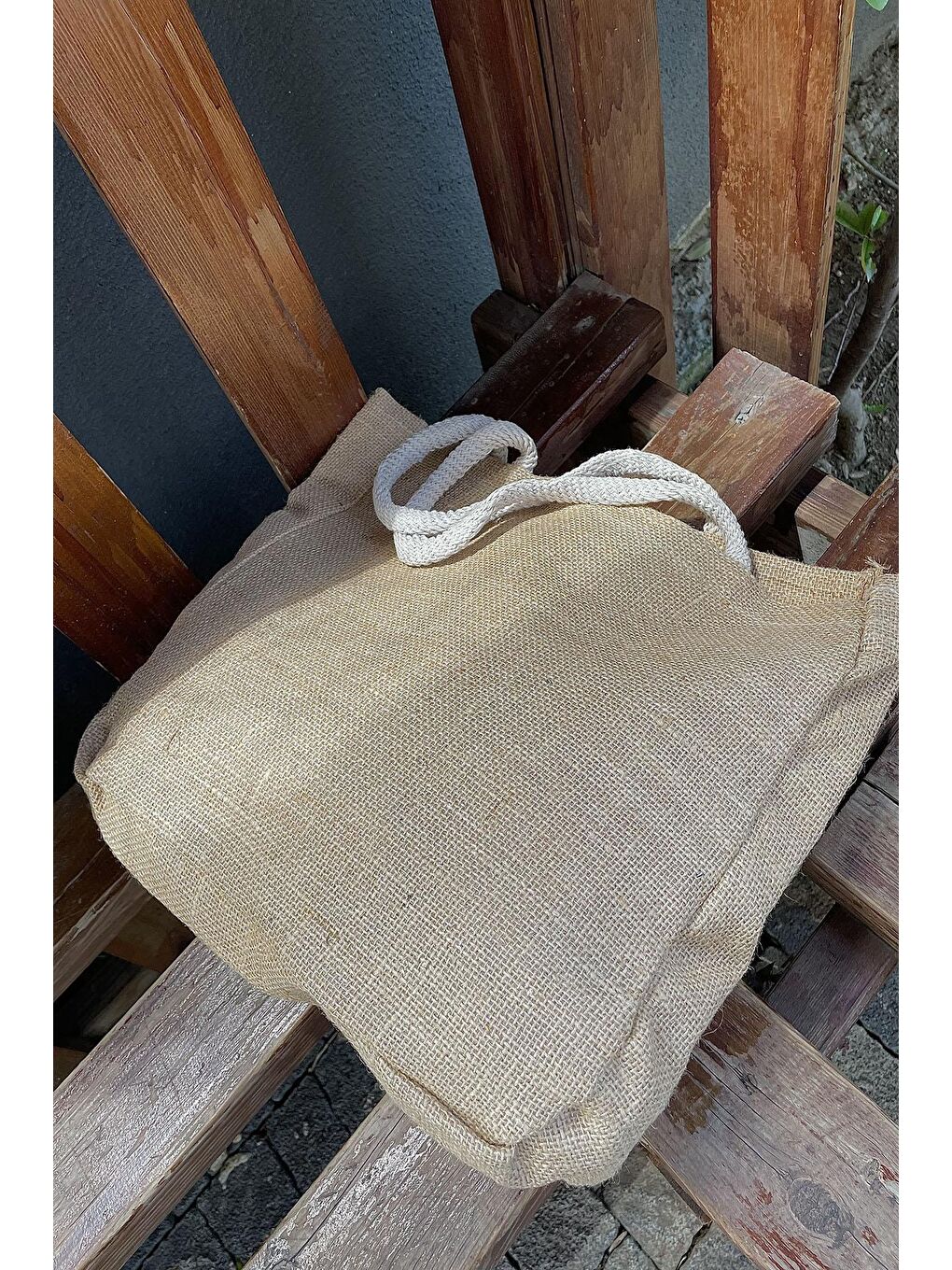 Ekru Hasır Plaj ve Omuz Çantası-2