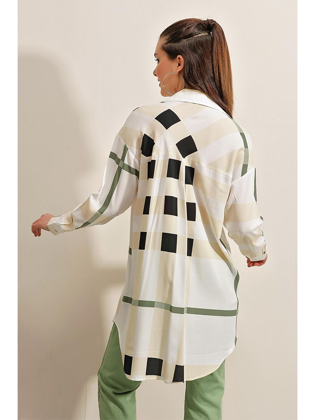 5599 Desenli Tunik - A.Haki-4