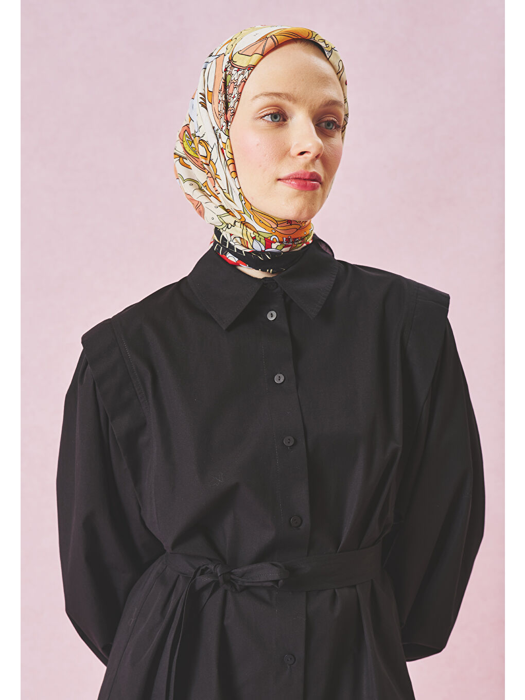 Siyah Black Swan A Cındırella's Dream Desen Floş Viskon Eşarp-5