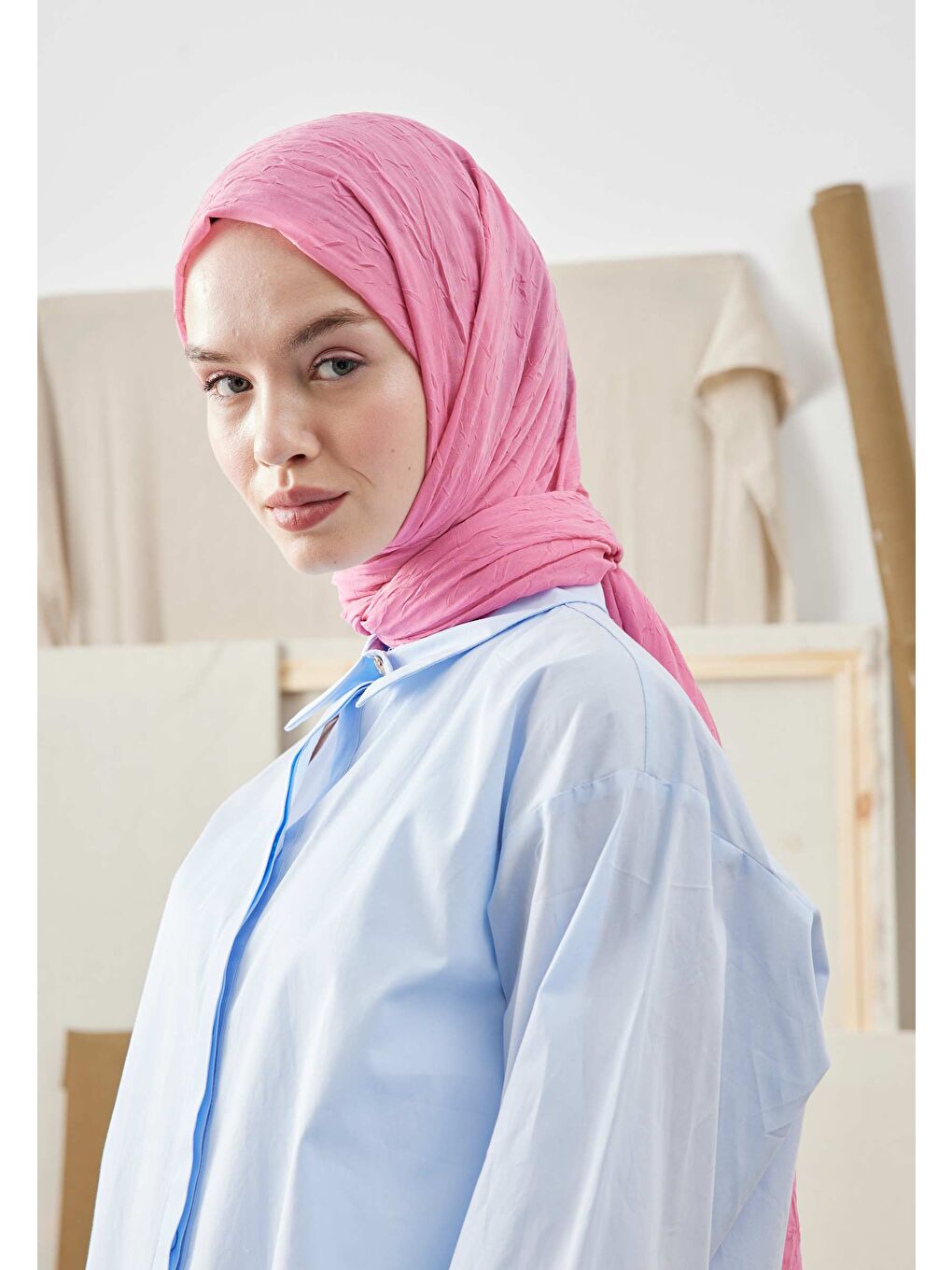 Bambu Şal Pembe