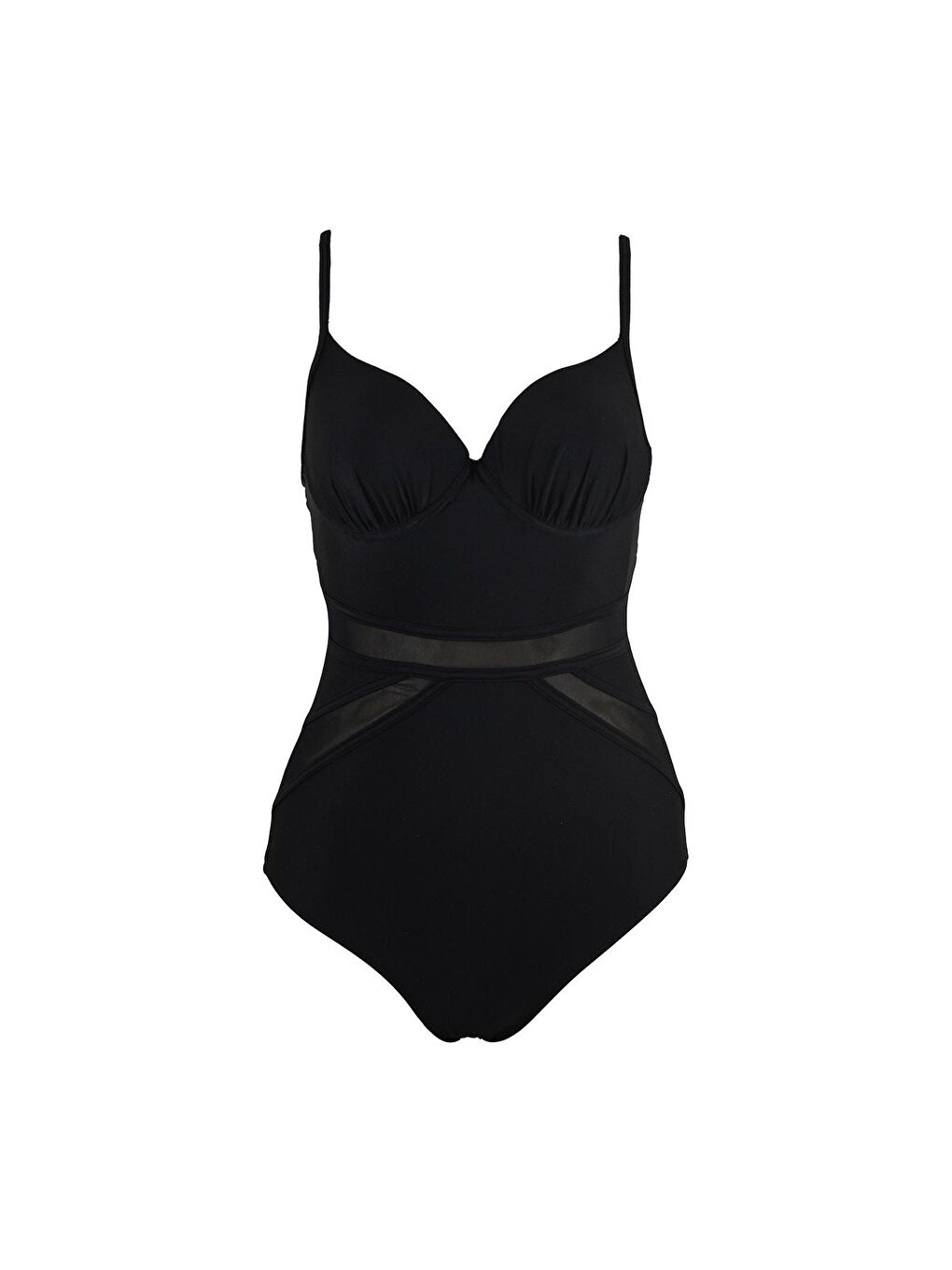 Kaplı Tüllü Mayo 7495 Siyah