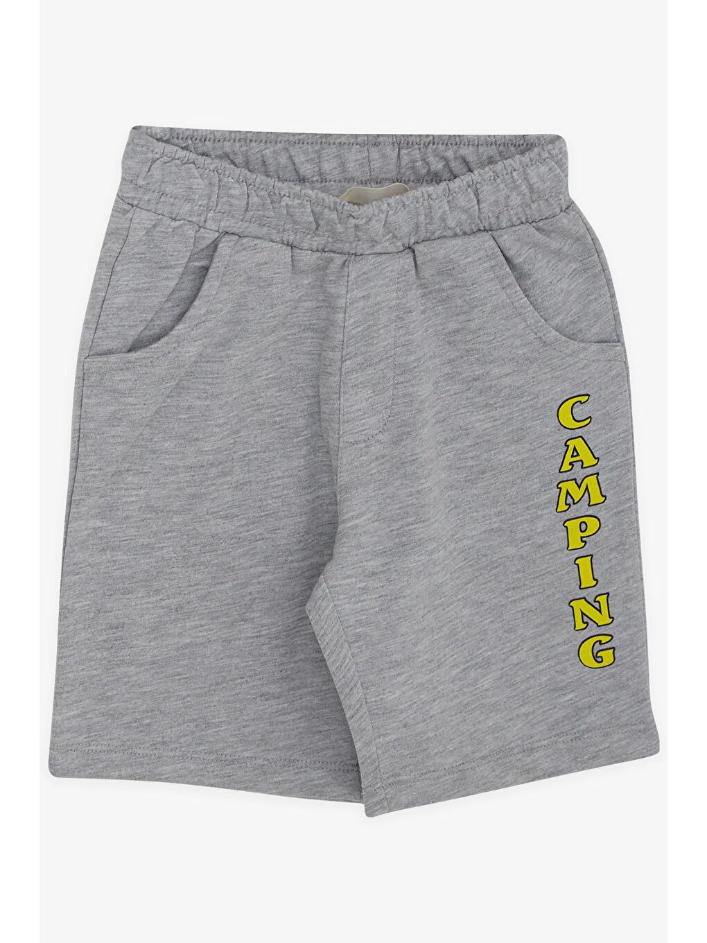 Erkek Çocuk Şortlu Takım Kampçı Timsah Baskılı Neon Sarı (2-5 Yaş)-3