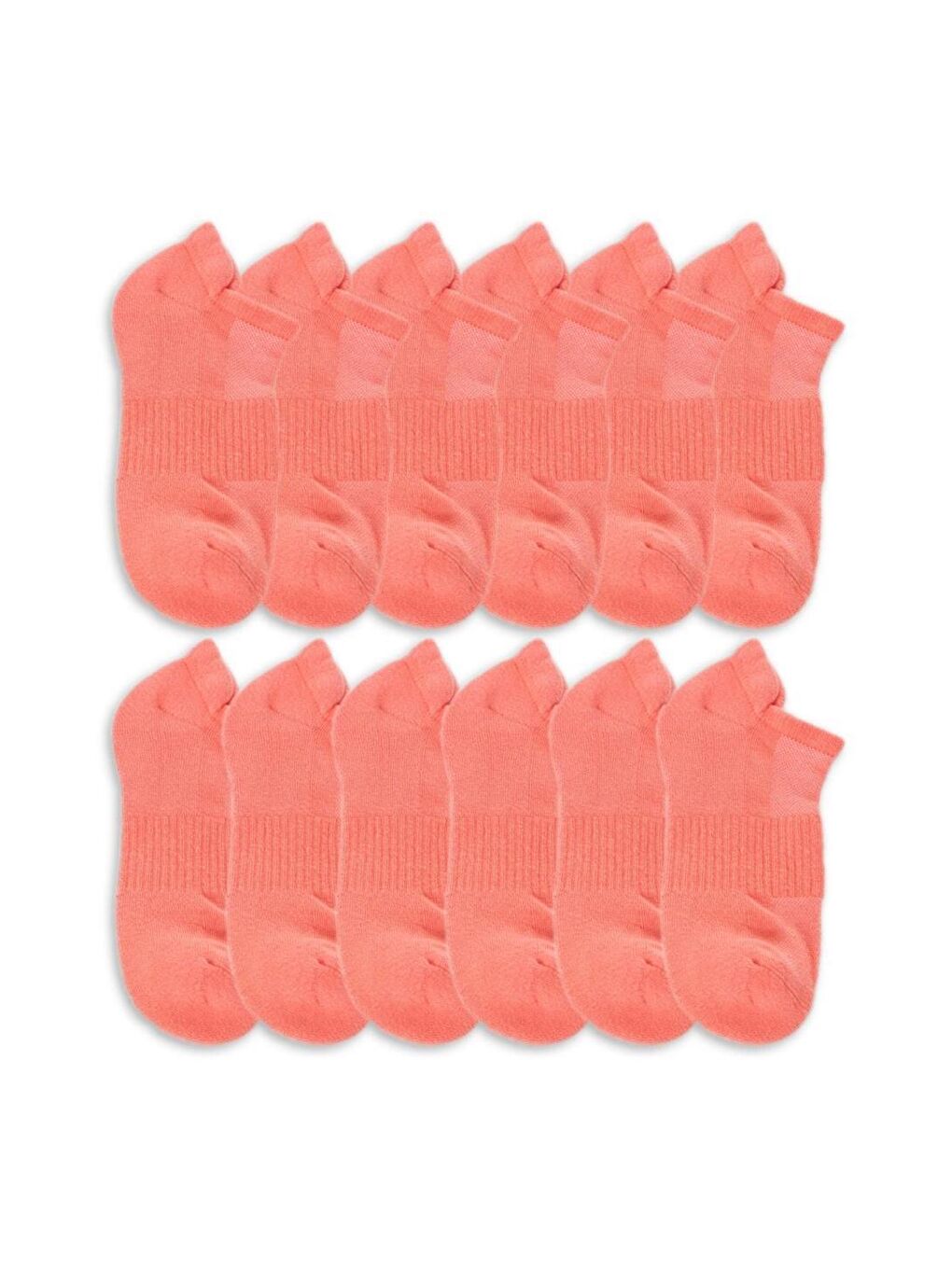 Pembe 12'li Havlu Kafes Kadın Patik Çoraplar Somon