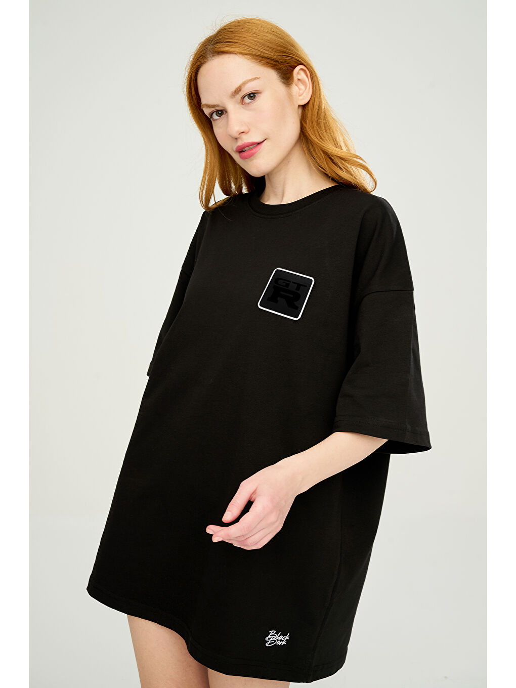 GTR Logolu Oversize M-L B-Shirt Siyah-1