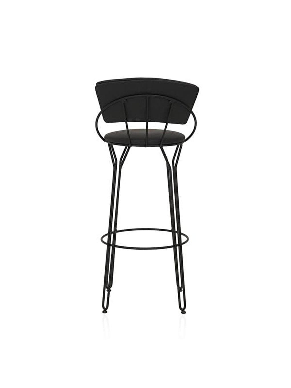 Modern Metal Bar Taburesi - Siyah-1
