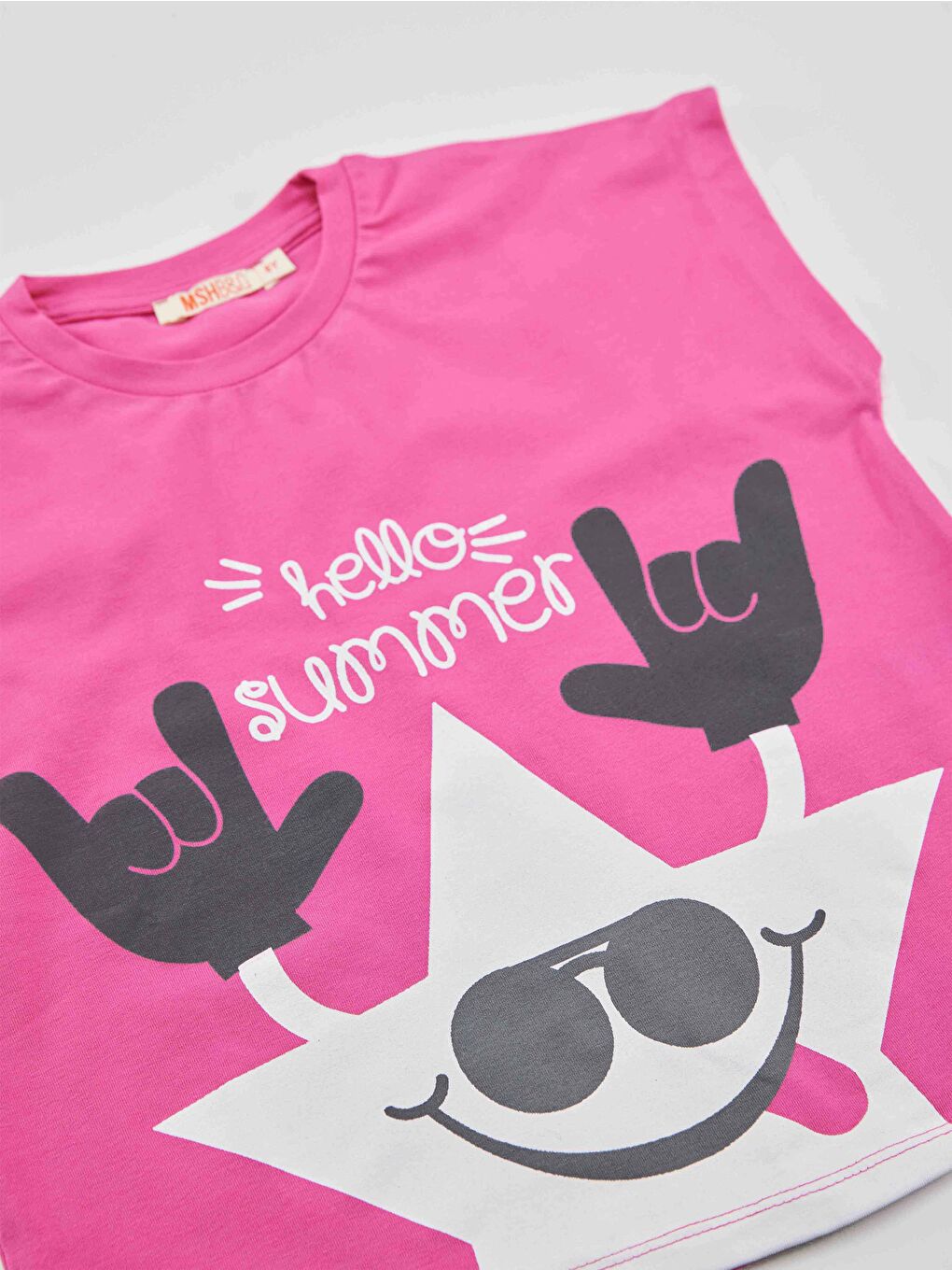 Karışık Yıldızlı Batik Kız Çocuk Tişört Şort Takım-4