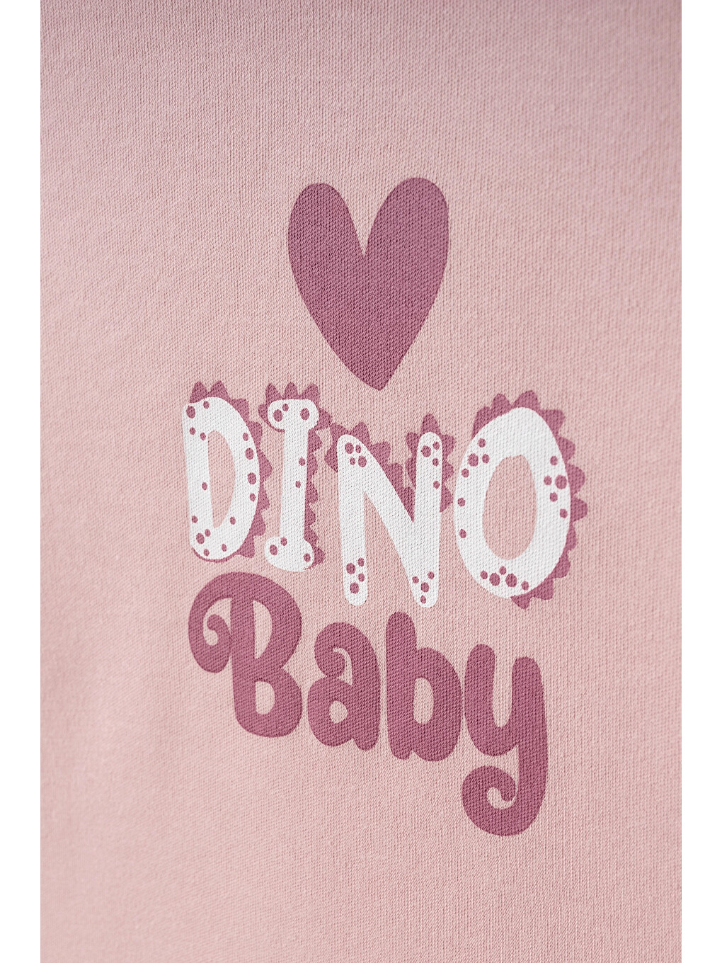Pembe Dino Baby Baskılı Pamuklu Pijama Takımı 45166-1