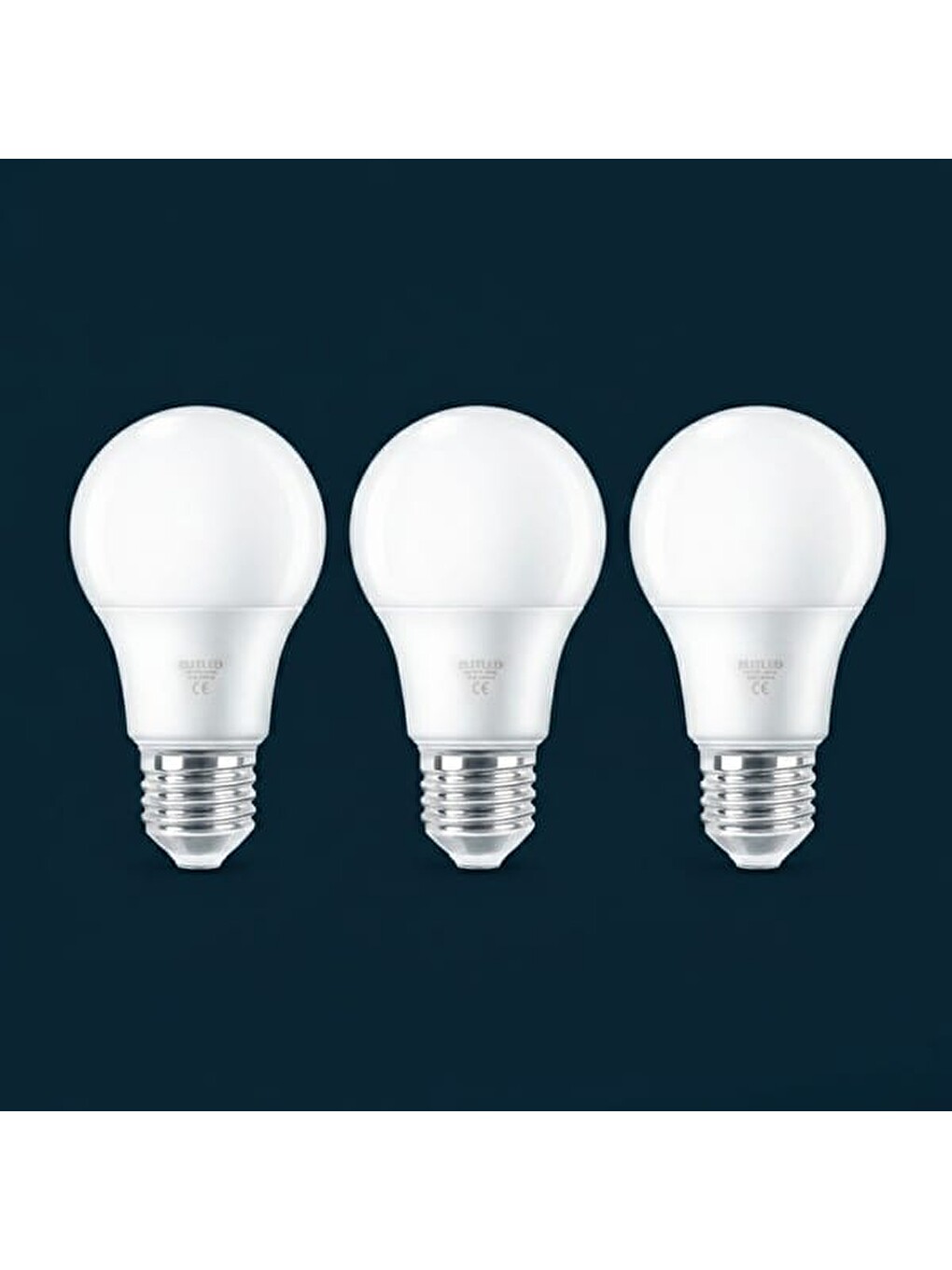 9w E27 800lm 3'lü Led Ampul - 6500k - Beyaz Işık