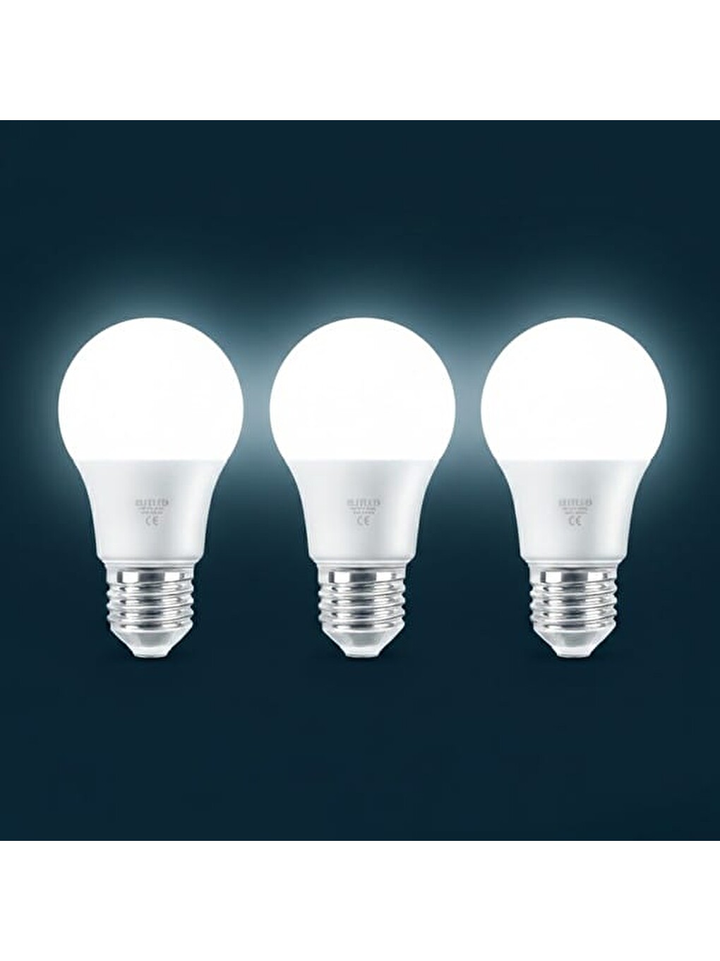 9w E27 800lm 3'lü Led Ampul - 6500k - Beyaz Işık-5