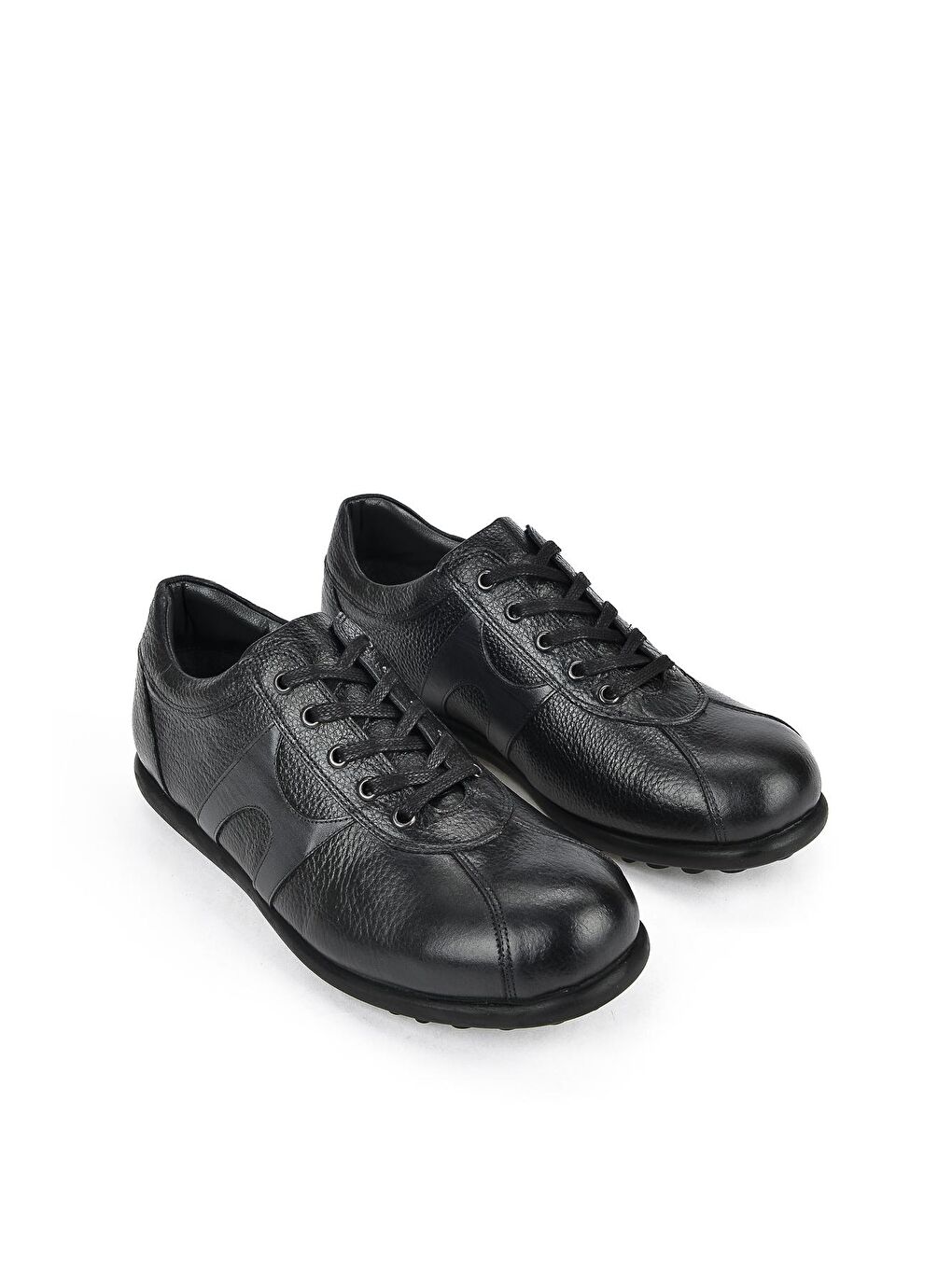 Karışık Erkek Hakiki Deri Ayakkabı 12371 212 Siyah-Gri-5