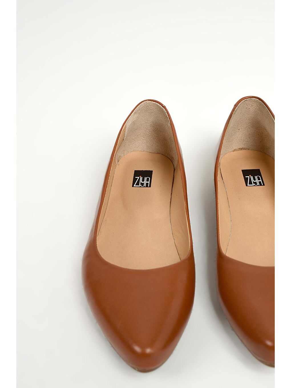 Kahverengi Kadın Hakiki Deri Babet 10319 4008 Taba-6