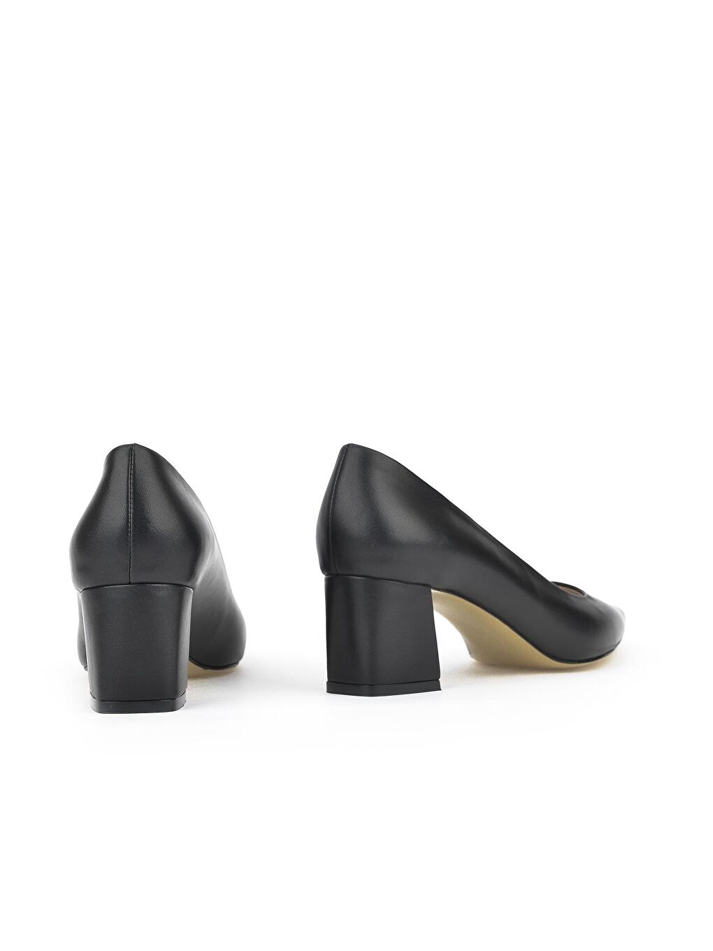 Kadın Hakiki Deri Topuklu Ayakkabı 1331003Z974 Siyah-2