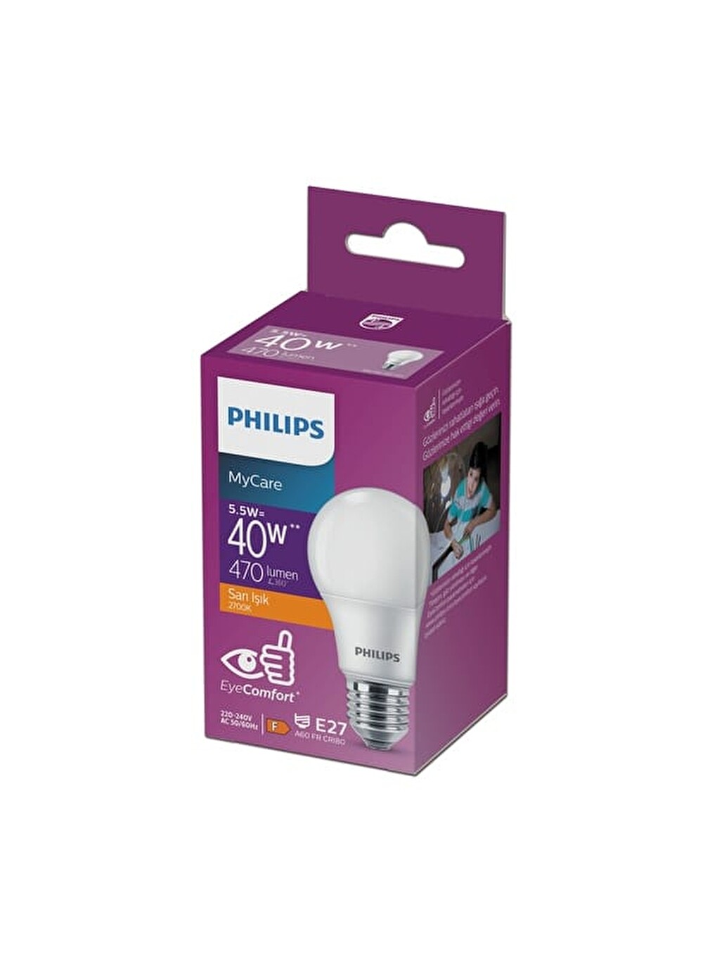 Ledbulb 5,5w - 40w E27 Ampul - 2700k Sarı Işık-4