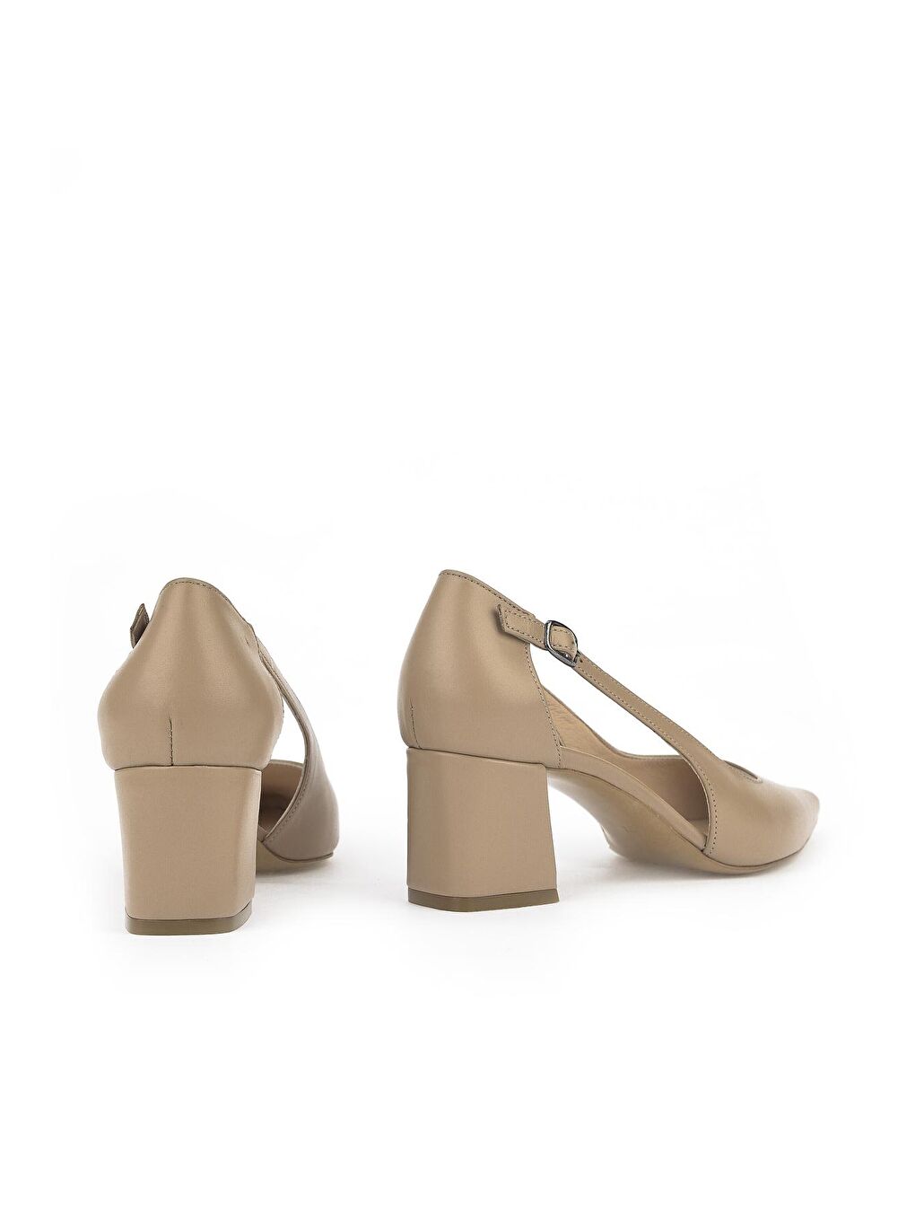 Kahverengi Kadın Hakiki Deri Topuklu Ayakkabı 1311003 383 Cappuccino-4