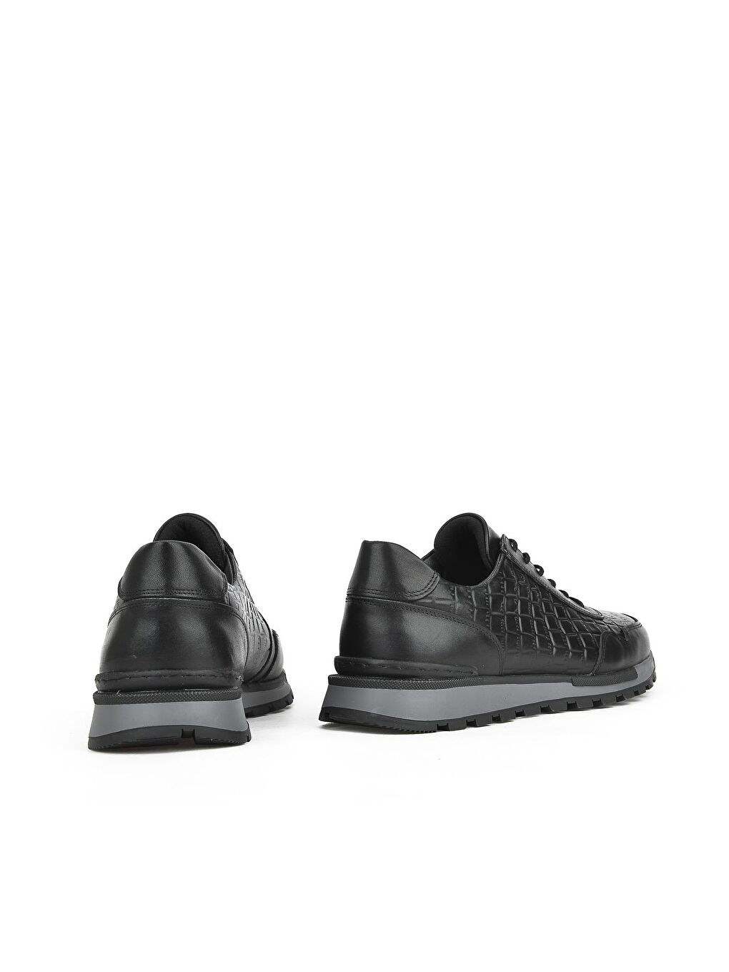 Erkek Hakiki Deri Sneaker 12371 241 5 Siyah-4