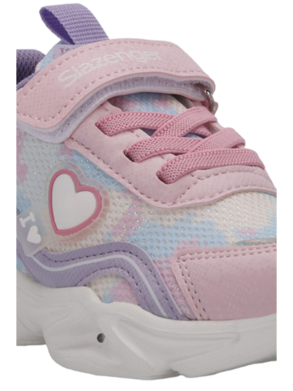 KLARION Kız Çocuk Cırt Cırtlı Pembe / Mor Günlük Spor Ayakkabısı-3