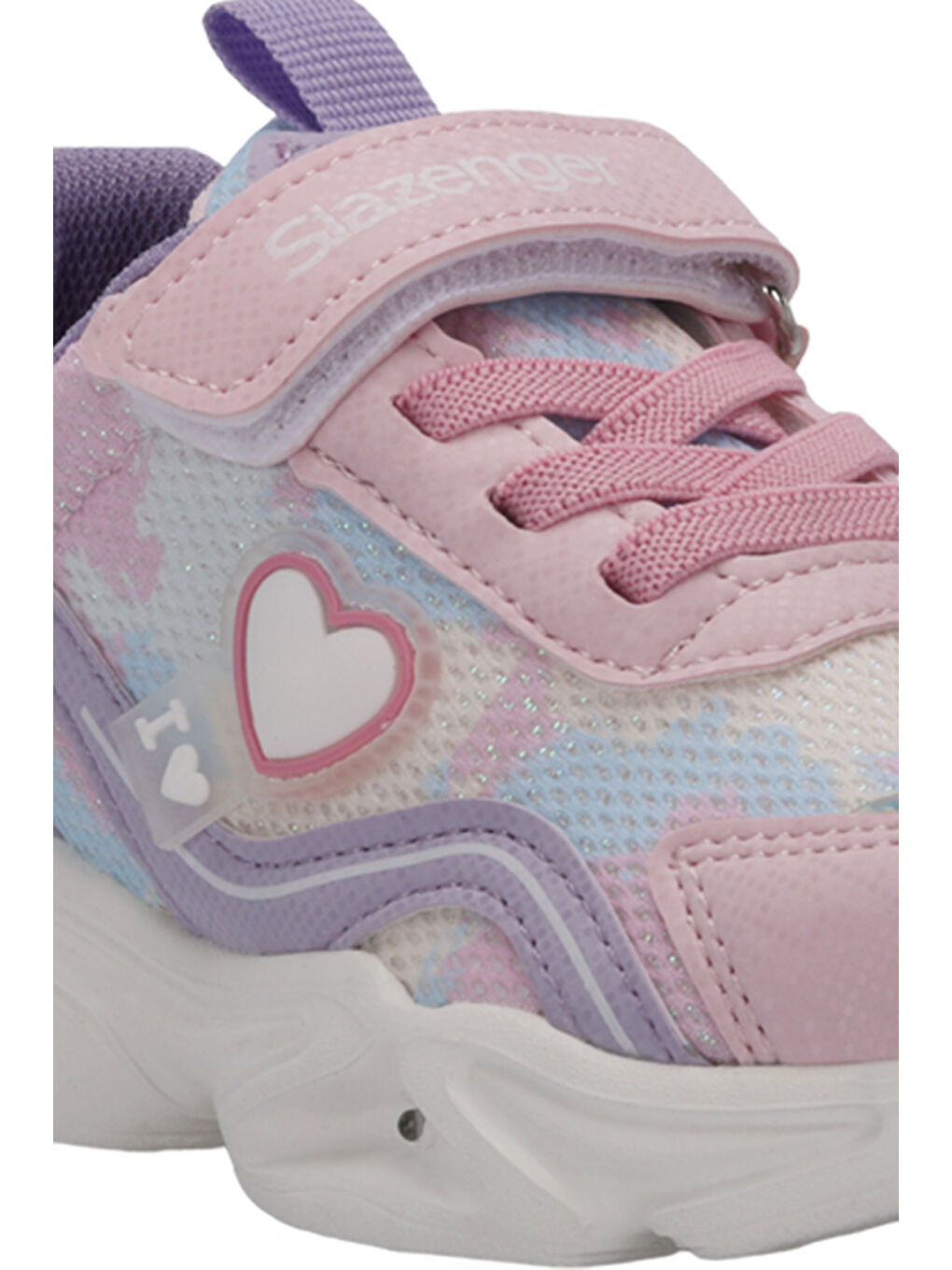 KLARION Kız Çocuk Cırt Cırtlı Pembe / Mor Günlük Spor Ayakkabısı-3