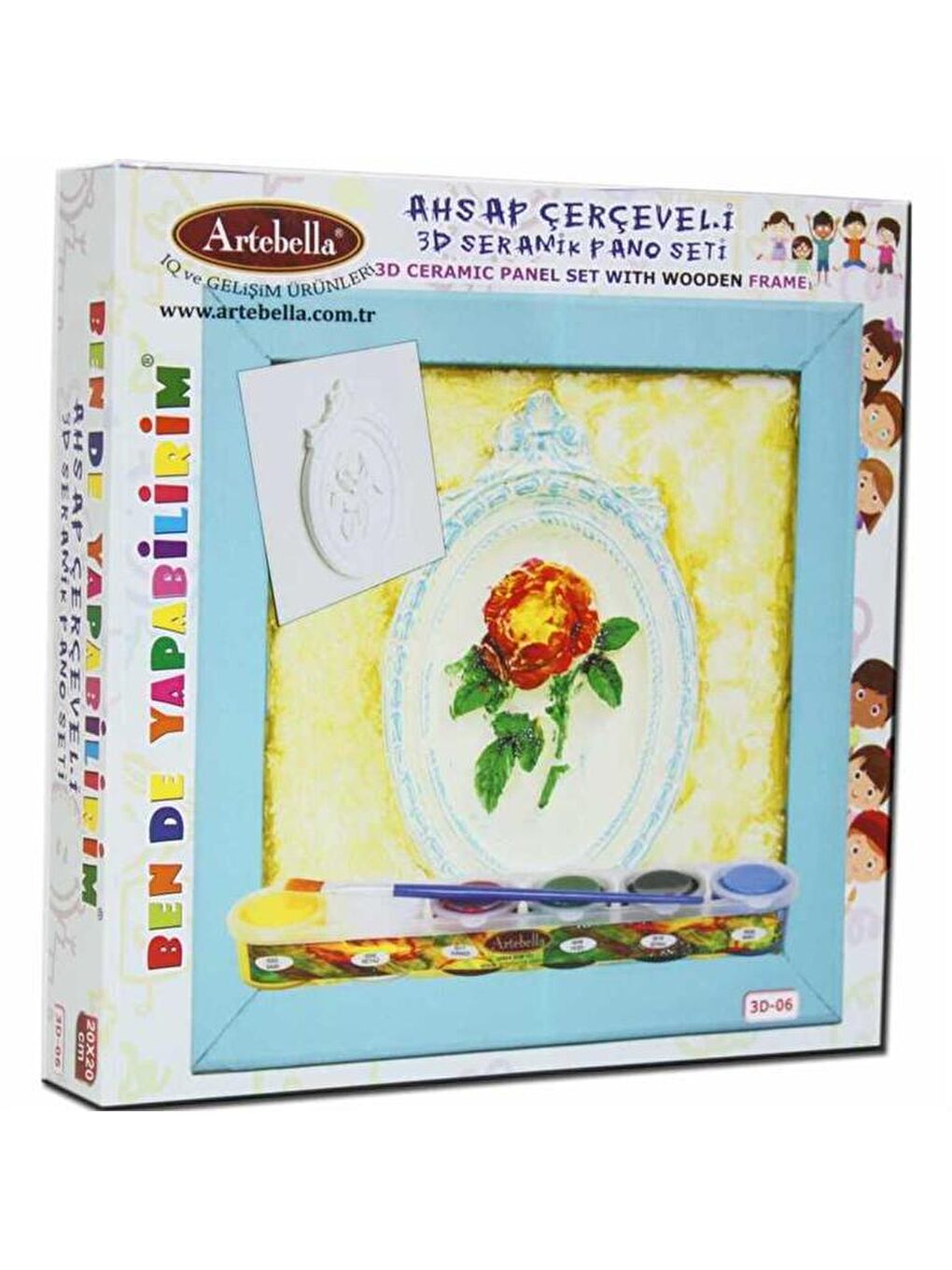 Artebella Karışık Seramik Boyama Seti 20x20cm 3D-06