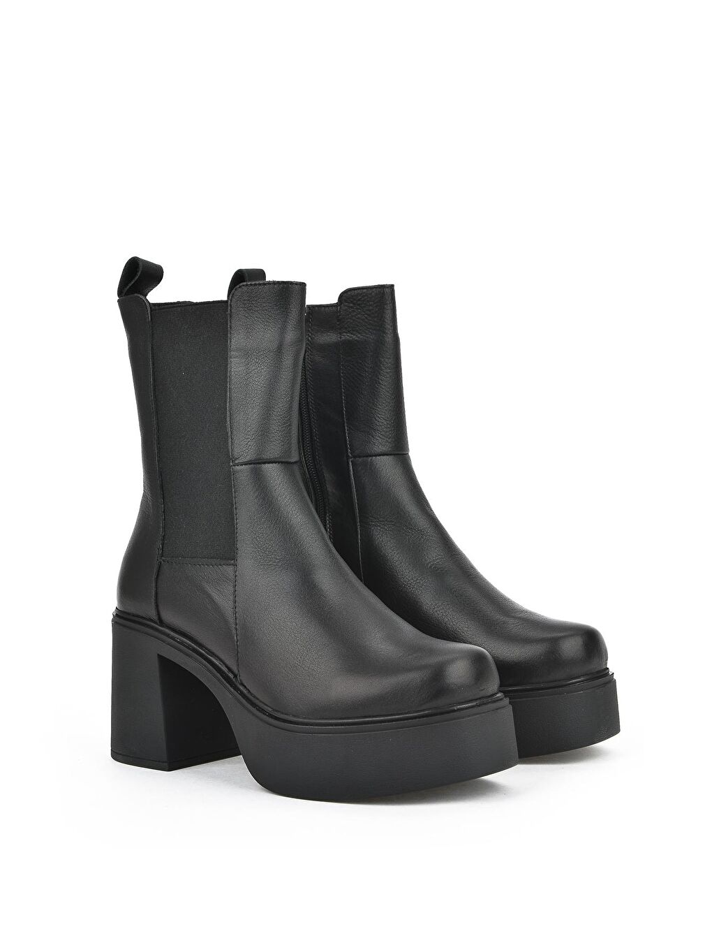 Kadın Kürklü Hakiki Deri Bot 123353 2441K Siyah-1