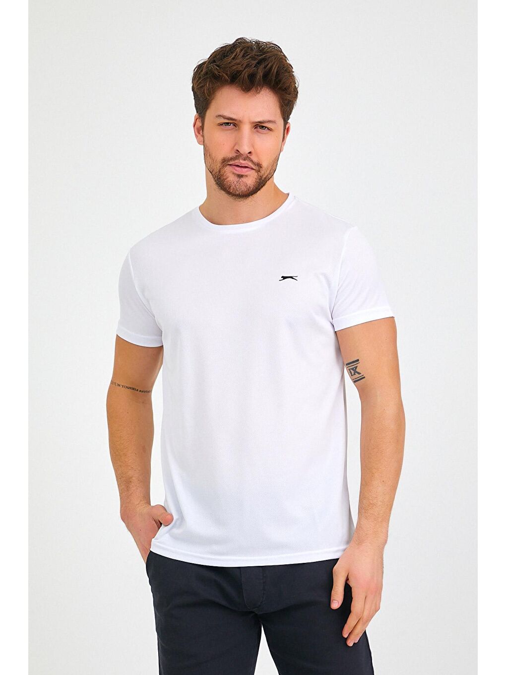 SLAZENGER Beyaz REPUBLIC Erkek T-Shirt Beyaz