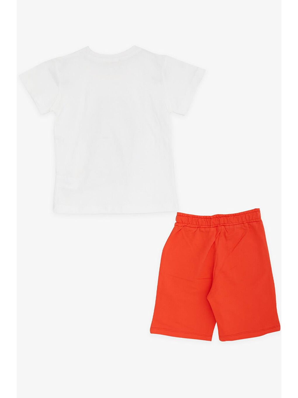 Erkek Çocuk Şortlu Takım Bebek Aslancık Baskılı Ekru (1-4 Yaş)